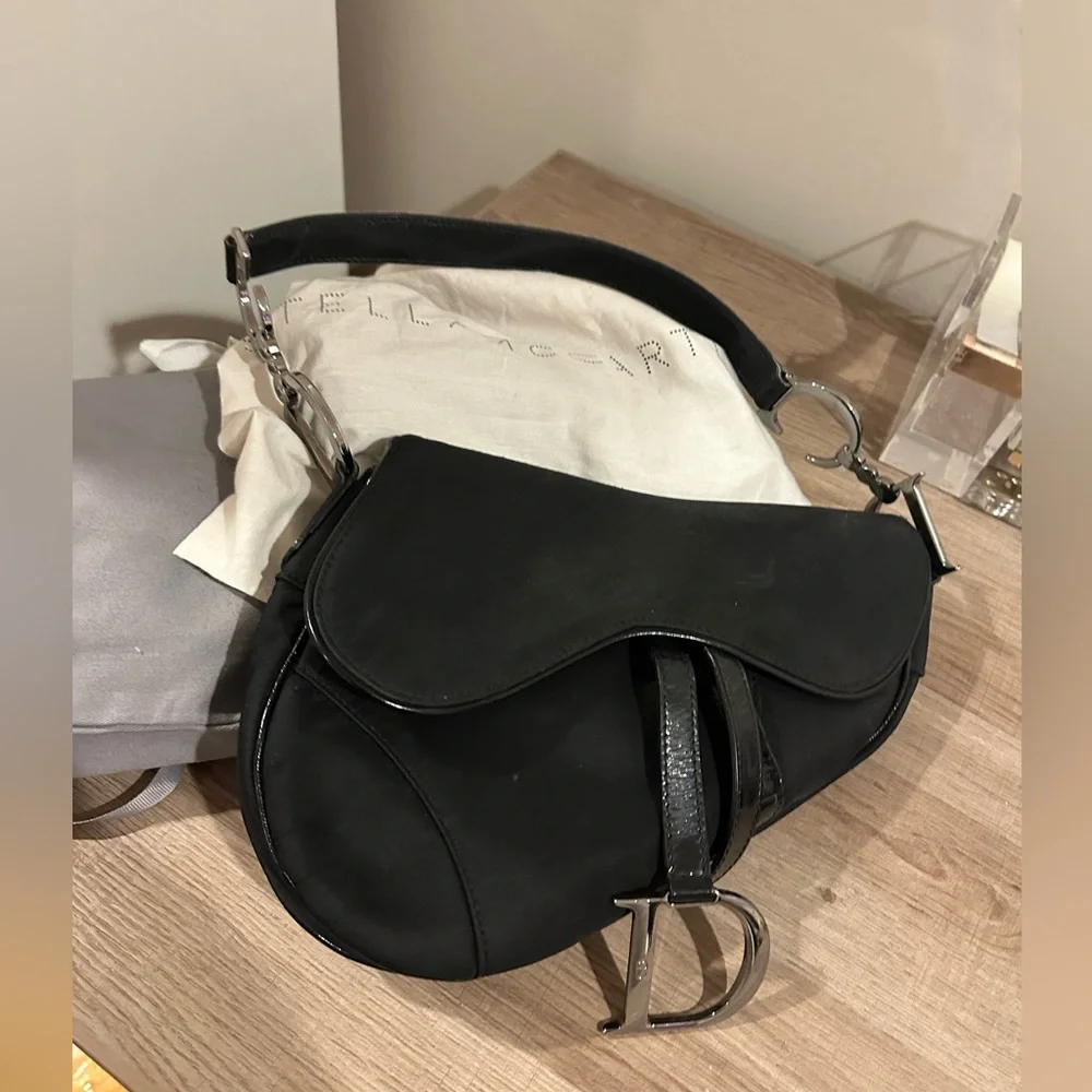 Christian Dior black saddle bag - Picture 1 of 7